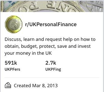 r/UKPersonalFinance personal finance reddit for UK