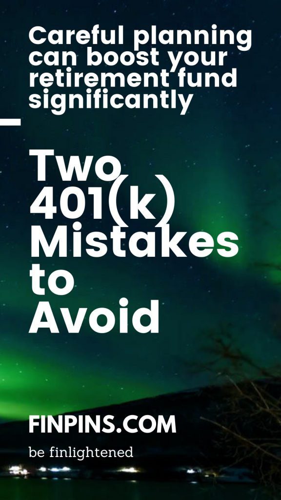 retirement fund - two 401k mistakes to avoid
