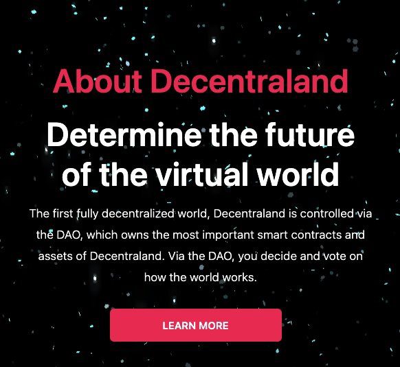 decentraland buy land in the metaverse