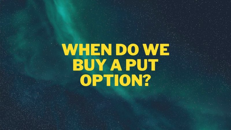 When do we buy a put option? Options Trading Quiz For Beginners