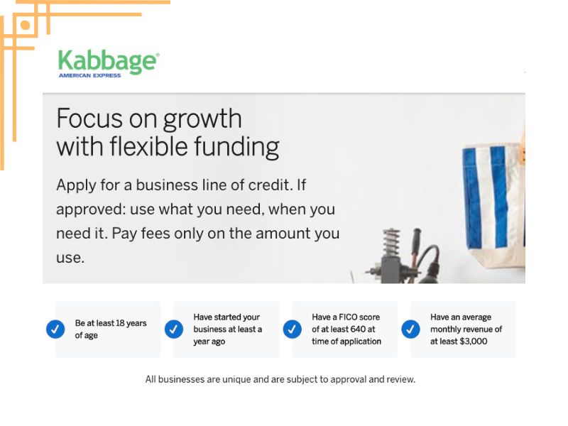 Best Business Cash Flow Loans Or Working Capital Loans, kabbage
