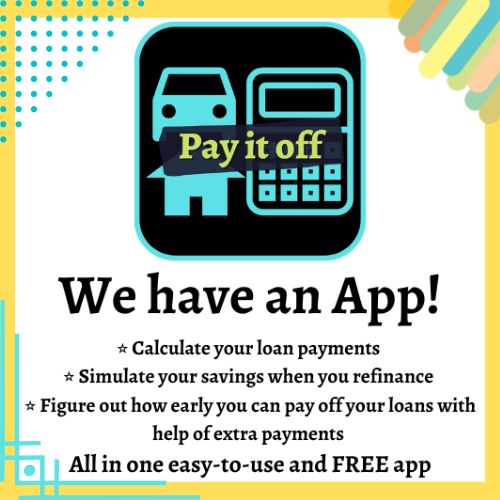 pay it off, loan early payoff calculator, app made by Sumeet Sinha