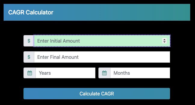 CAGR Calculator: Calculate The Compound Annual Growth Rate Online
