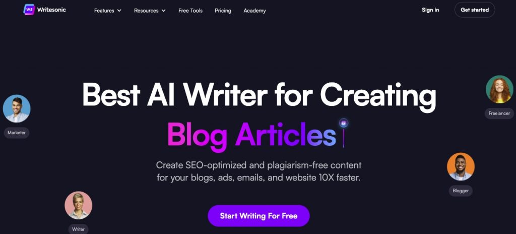 Best AI Writing Tools and Pricing Plans: 
writesonic