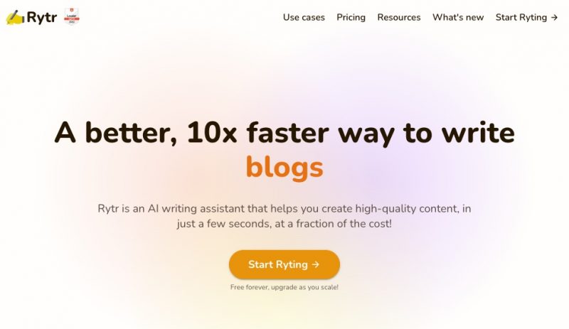 Best AI Writing Tools and Pricing Plans: rytr