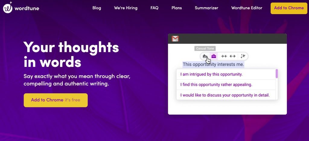 Best AI Writing Tools and Pricing Plans: wordtune