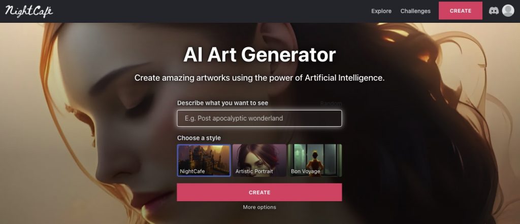 Best AI Art Generators: Nightcafe
