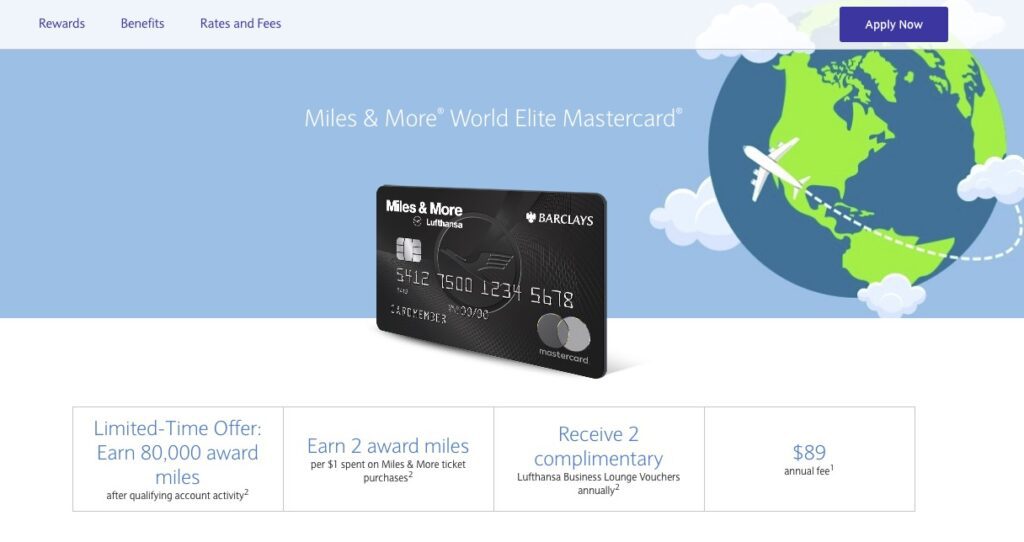 Best Credit Cards For Digital Nomads, Barclays Miles & More World Elite Card