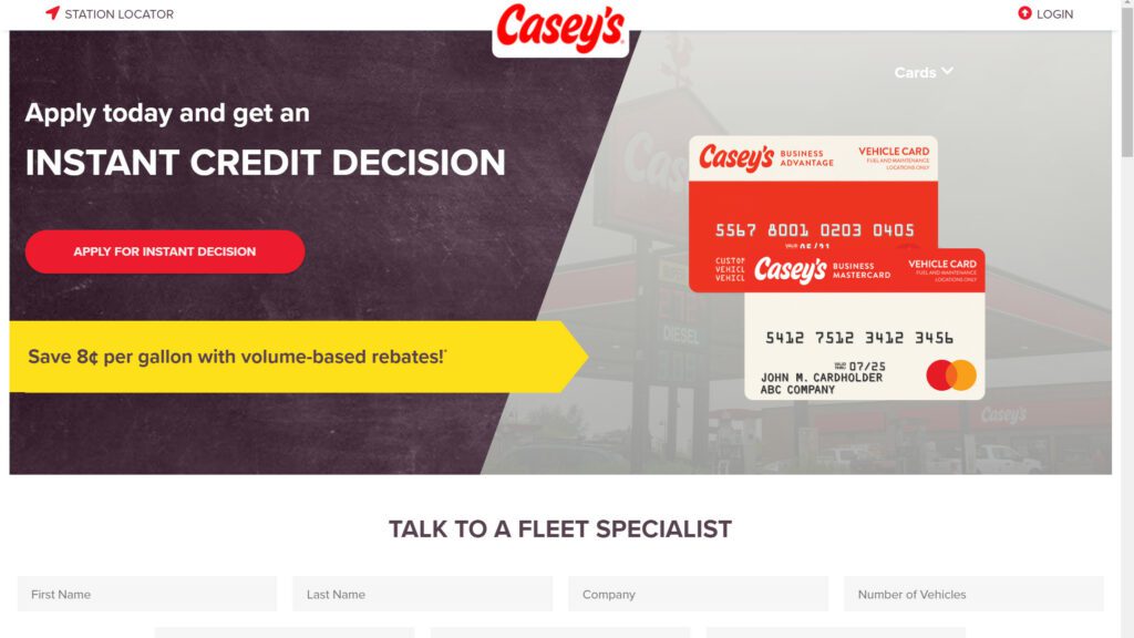 Casey’s Business Mastercard