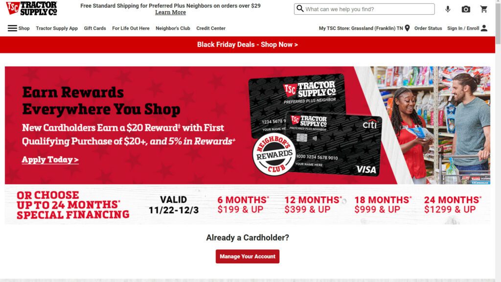 Tractor Supply Credit Cards