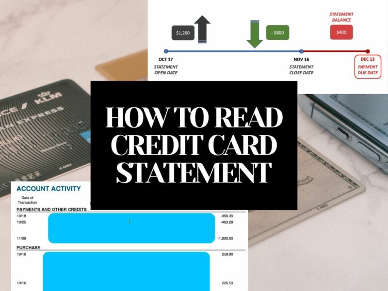 HOW TO READ A CREDIT CARD STATEMENT