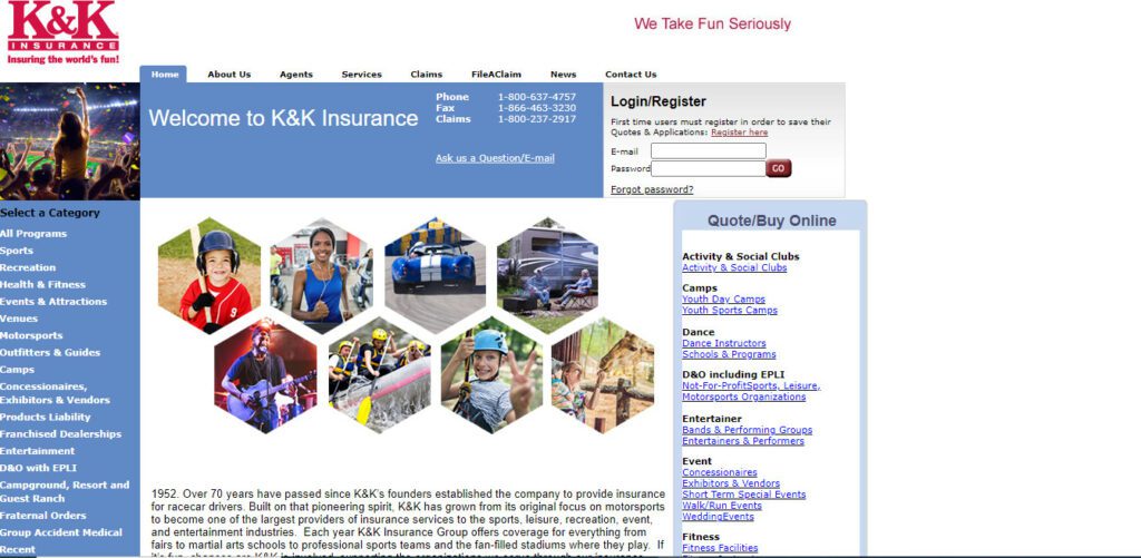 K&K Insurance Group, party rental insurance